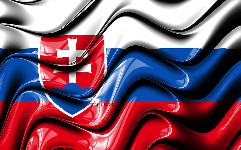 Slovak flag Europe, national symbols, Flag of Slovakia, 3D art, Slovakia, European countries, Slovakia 3D flag, HD wallpaper