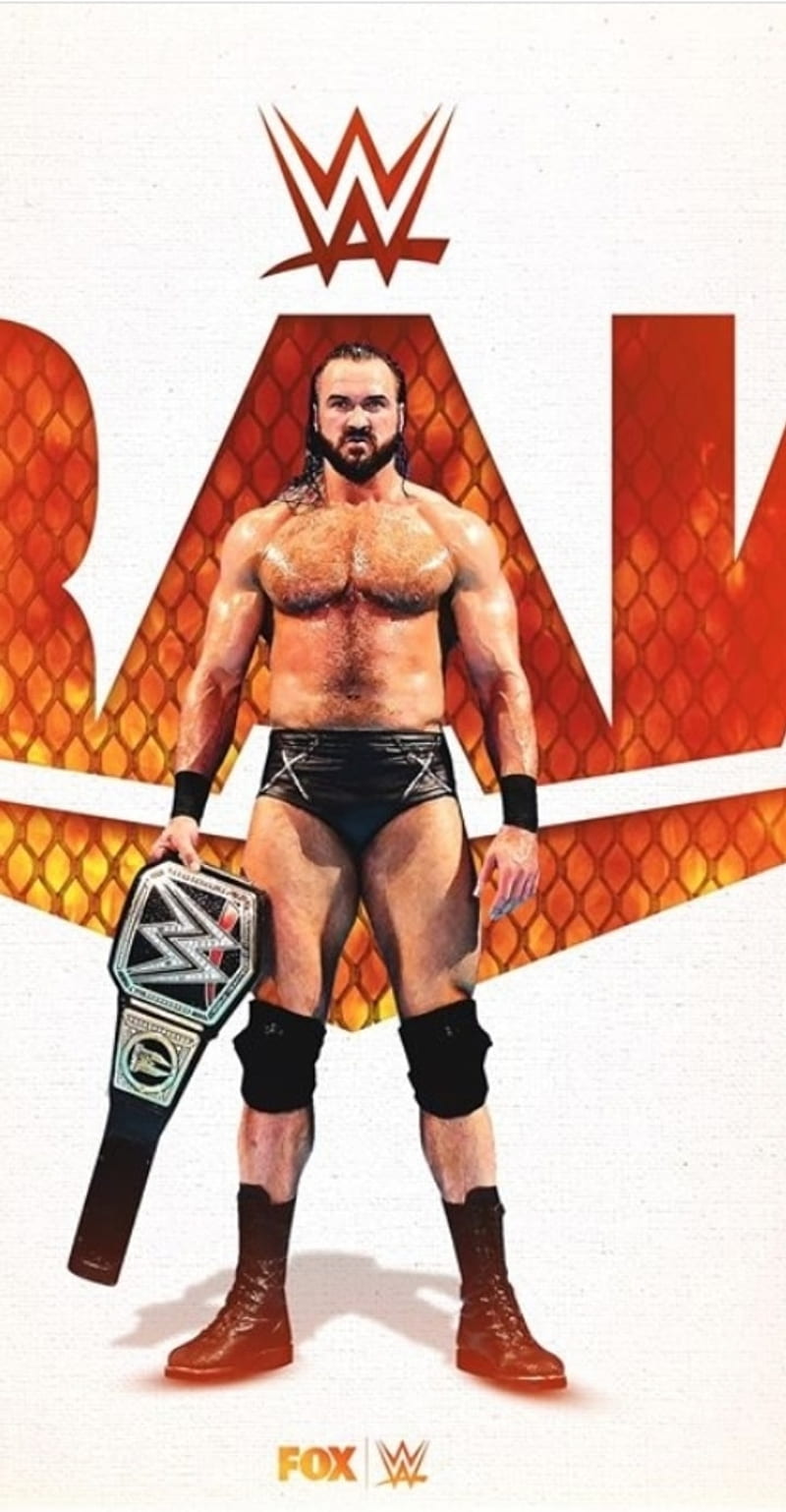 Drew McIntyre, belt, claymore, raw, smackdown, title, wwe, HD phone wallpaper