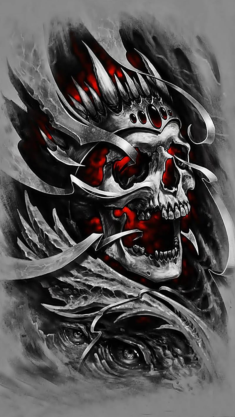 Download Chicano Skull King Wallpaper | Wallpapers.com