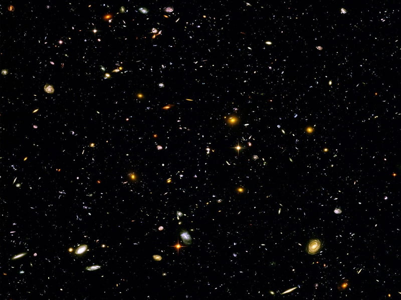 Thousand galaxies, Galaxies, black, far, space, HD wallpaper