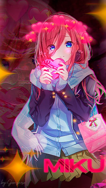 Papel de parede : 5 toubun no Hanayome, Meninas anime, cabelo longo, Peitos  grandes, vestido de casamento, Ruiva, fones de ouvido, boca aberta, olhos  azuis, pétalas de flores, Nakano Miku, Olhando para