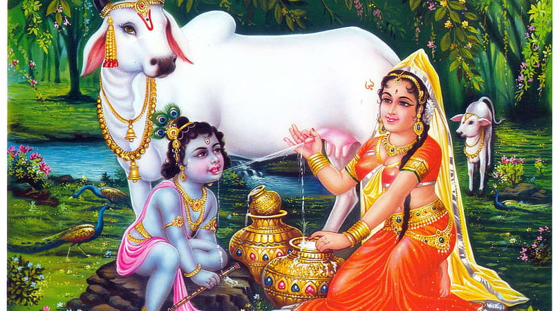 Yashoda And Krishna Paintings Krishna, HD wallpaper