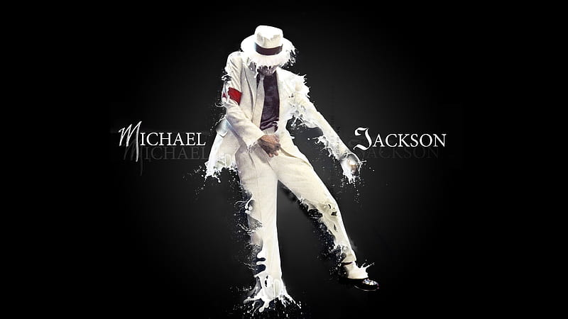 Michael Jackson Is Wearing White Dress And Cap In Black Background Celebrities, HD wallpaper