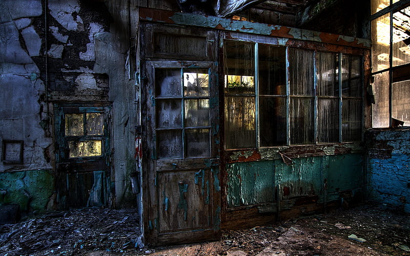 Abandoned & Forgotten, building, paint, expression, fading, bonito, faded, forgotten, abandoned, HD wallpaper