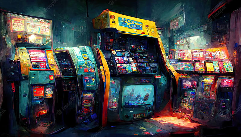 Arcade Gaming Room 4K Wallpaper iPhone HD Phone #1380i