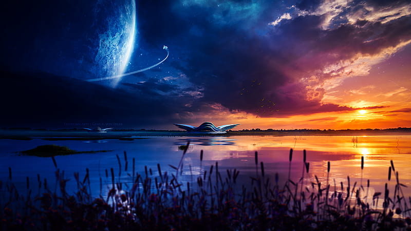 Sci Fi Night Sky, HD wallpaper