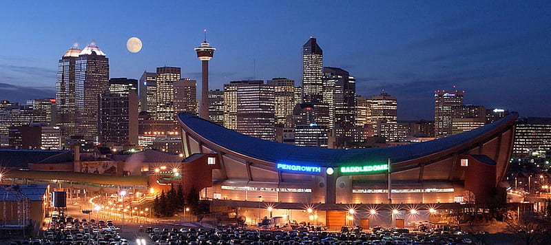 Calgary - Canada, Lights, Calgary, Canada, City, HD wallpaper | Peakpx