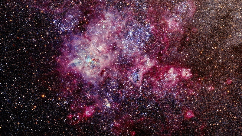 Colorful Glittering Space Stars Tarantula Space, HD wallpaper