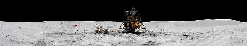 General space NASA Earth Moon Apollo North America Rover spacesuit stone black white. North america travel, America travel, North america map, 5760X1080 White, HD wallpaper