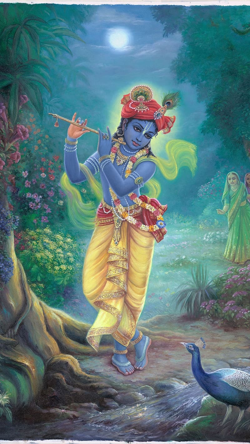 Best Lord Krishna, Playing Flute, god, kanha, HD phone wallpaper