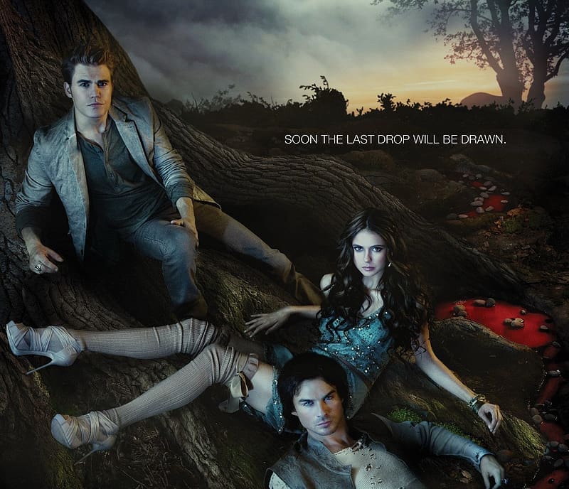 The Vampire Diaries 2009 - 2017, salvatore, actor, poster, tv series, girl, paul weslet, afis, ian somarhalder, man, actress, nina dobrev, the vampire diaries, stephan, woman, elena, damon, HD wallpaper The Vampire Diaries 2009 - 2017, salvatore, actor, poster, tv series, girl, paul weslet, afis, ian somarhalder, man, actress, nina dobrev, the vampire diaries, stephan, woman, elena, damon, HD wallpaper