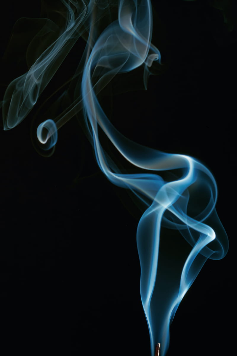 smoke, bends, abstraction, black, HD phone wallpaper