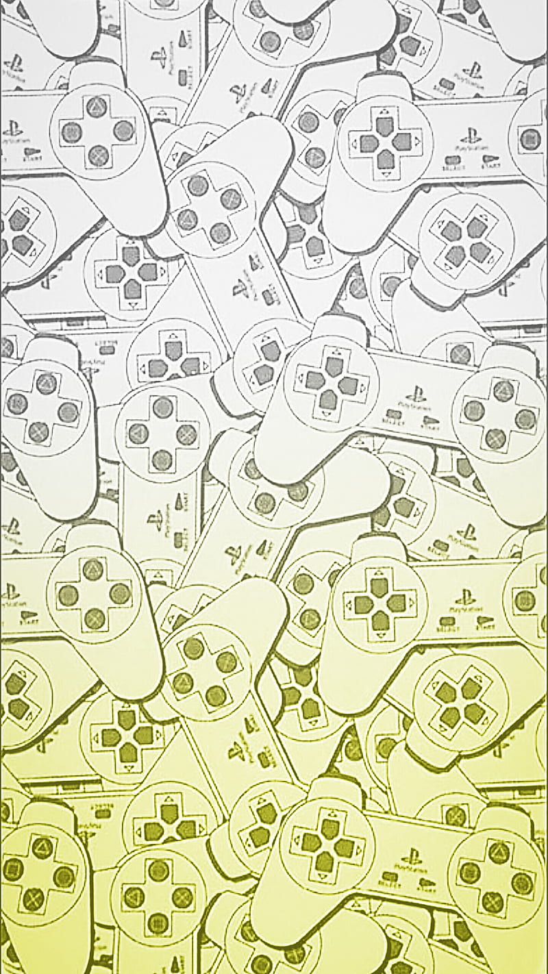 PlayStation, color, fan, games, nice, ps1, sketch, videogames, vintage, yellow, HD phone wallpaper