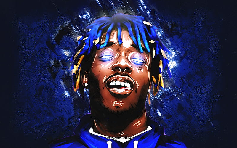 XXXTentacion, american rapper, blue stone background, portrait, popular  rappers, HD wallpaper | Peakpx
