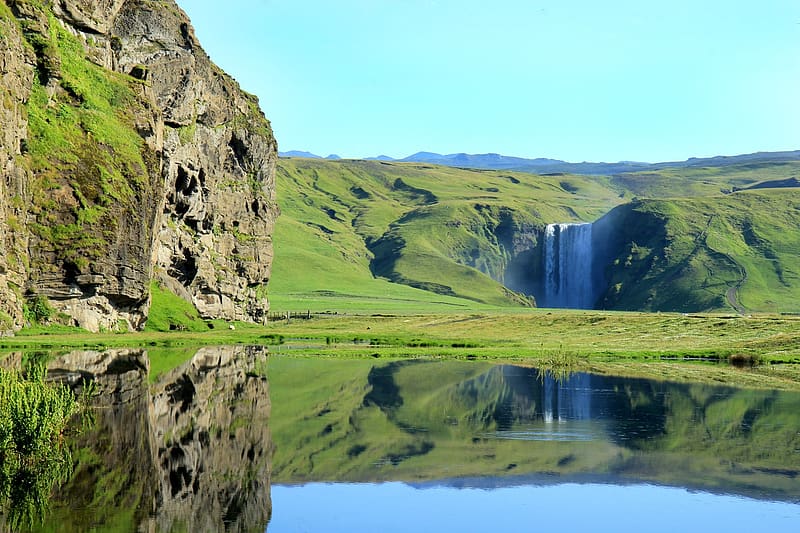 Skogafoss Falls - Iceland, Iceland, Skogafoss Falls, Nature graphy, Europe, HD wallpaper