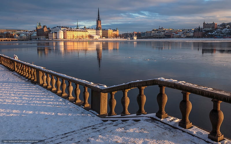 Stockholm, Sweden, Sweden, city, Stockholm, winter, HD wallpaper