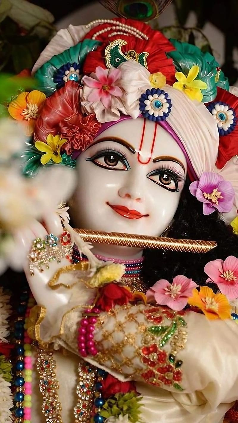 Krishna Ji Wala, White Statue, lord, god, kanha ji, HD phone ...