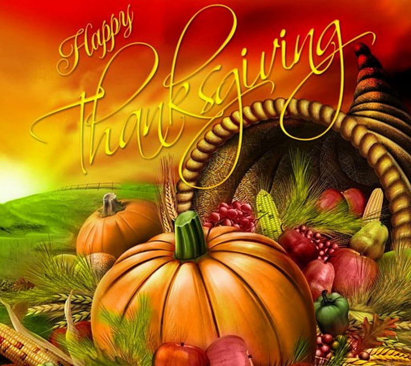 happy thanksgiving, autumn, turkey, HD wallpaper