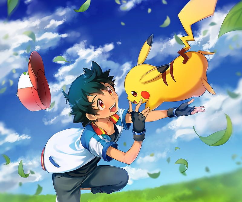 Pokémon, Pikachu, Red (Pokémon), HD wallpaper