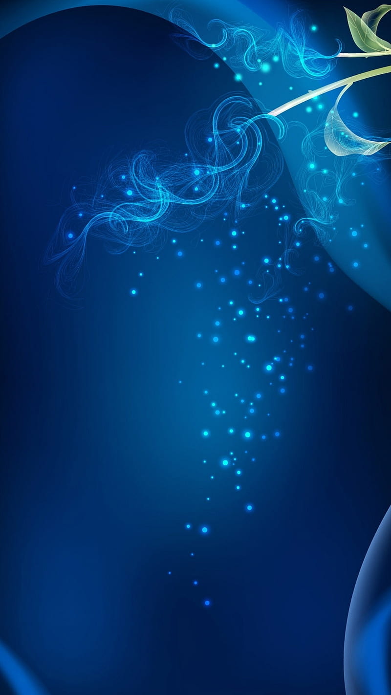 Flower Stem, blue, heart, corazones, hearts , key, topaz, HD phone wallpaper