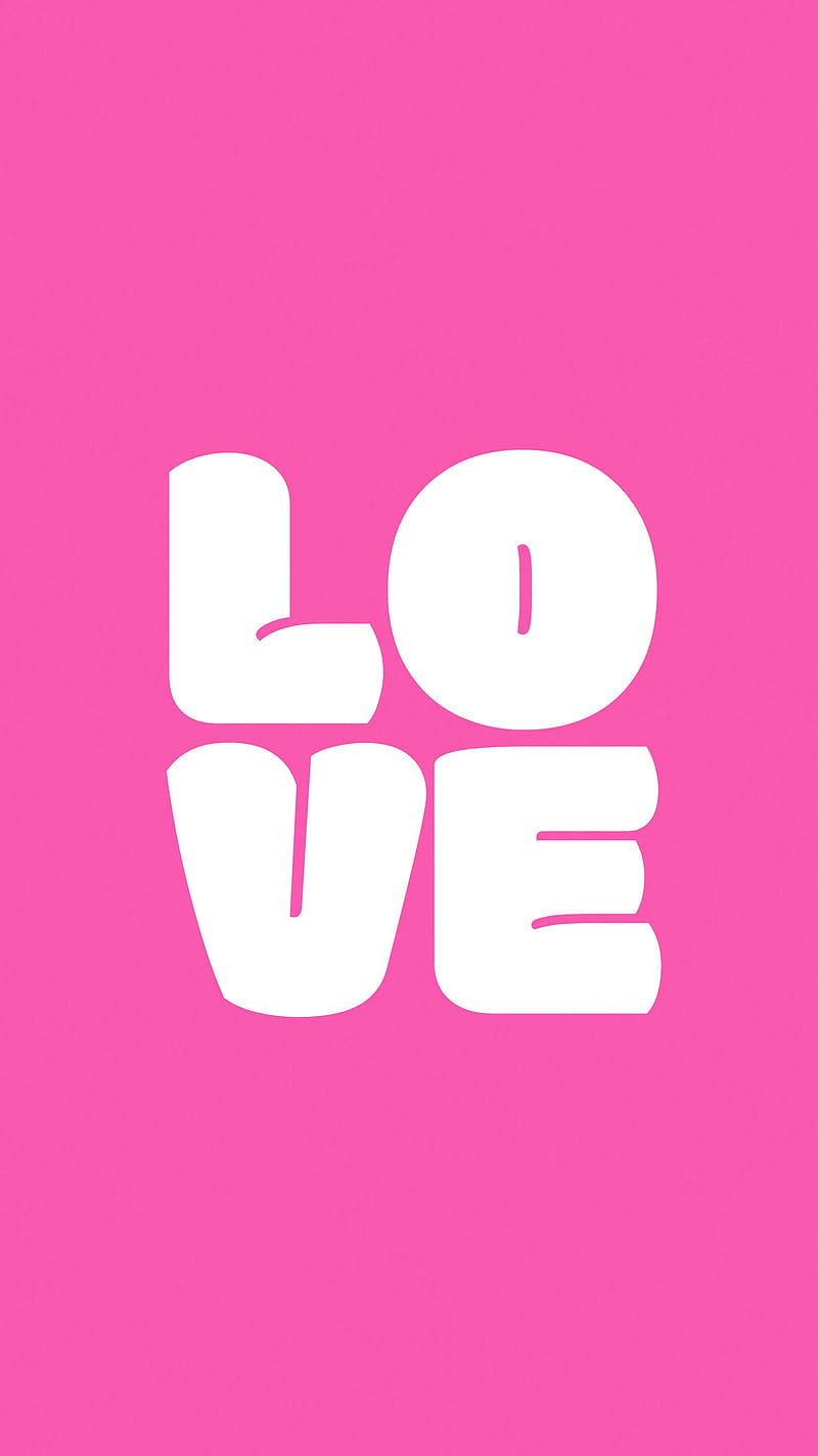 Love, pink, text, hate, HD phone wallpaper
