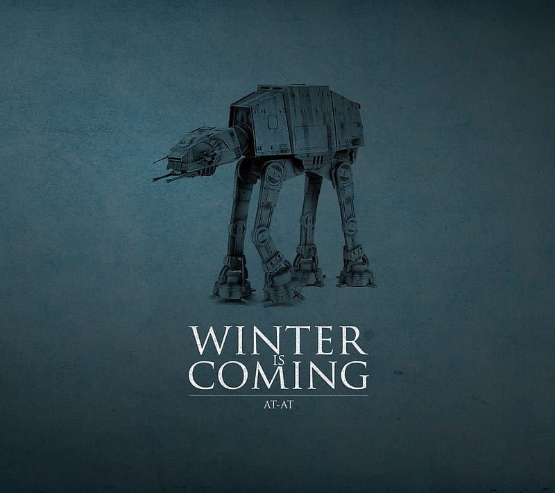 Winter is Coming SW, at-at, comedy, fun, stars wars, winter is comming, HD wallpaper