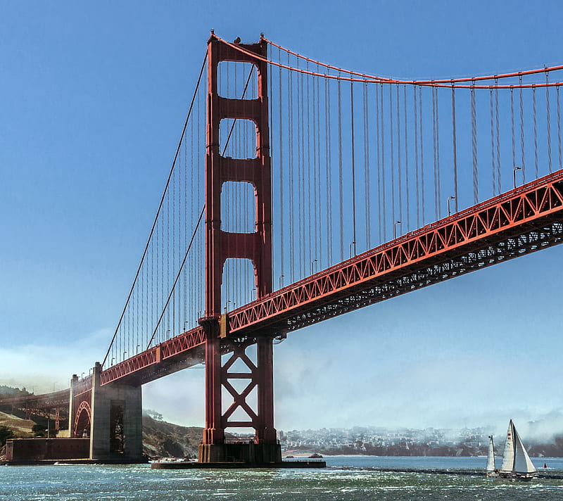 Golden Gate, bay, california, sail, san francisco, usa, HD wallpaper