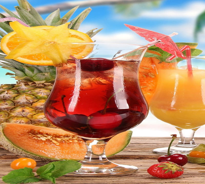 Fruit Cocktail, drink, food, HD wallpaper | Peakpx