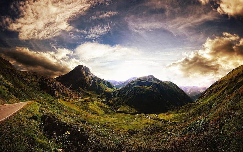 Nice scenery-Beautiful mountain scenery, HD wallpaper