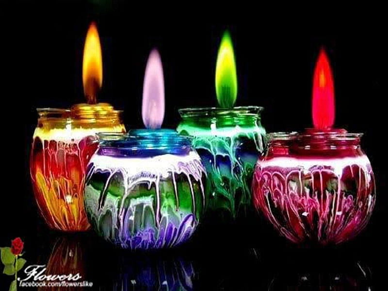 Colorful Candles For Your Enjoyment colorful, enjoy, abstract, candles, HD wallpaper