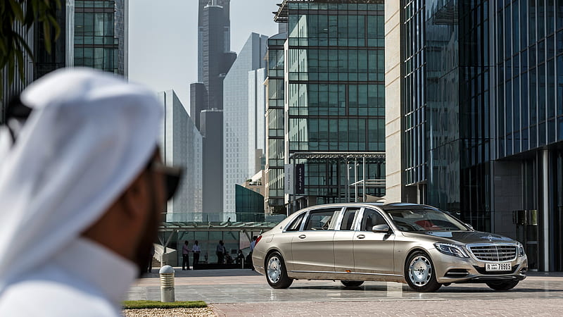 limousine, s600, 2016, dubai, mercedes-maybach, pullman, arab emirates, HD wallpaper