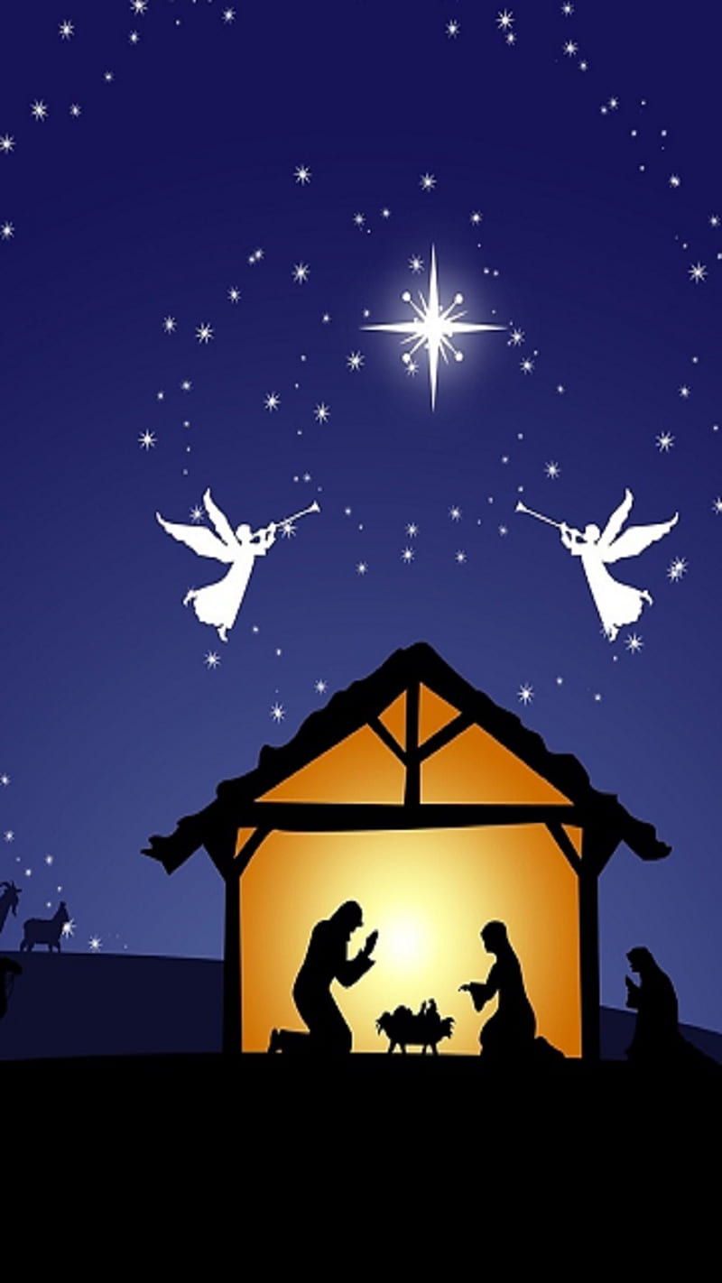 Christmas, holy family, religion, HD phone wallpaper | Peakpx