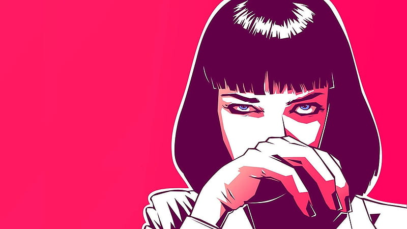 Pulp Fiction, Woman With Black Hair Pop Art • For You, HD wallpaper
