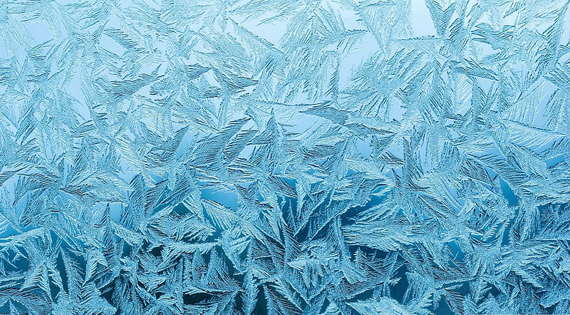 Frozen glass, graphy, ice, abstract, frozen, winter, cold, frost, frosty blue, HD wallpaper