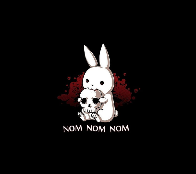 Evil Bunny, bad, dark, gothic, horror, rabbit, scary, skull, HD wallpaper
