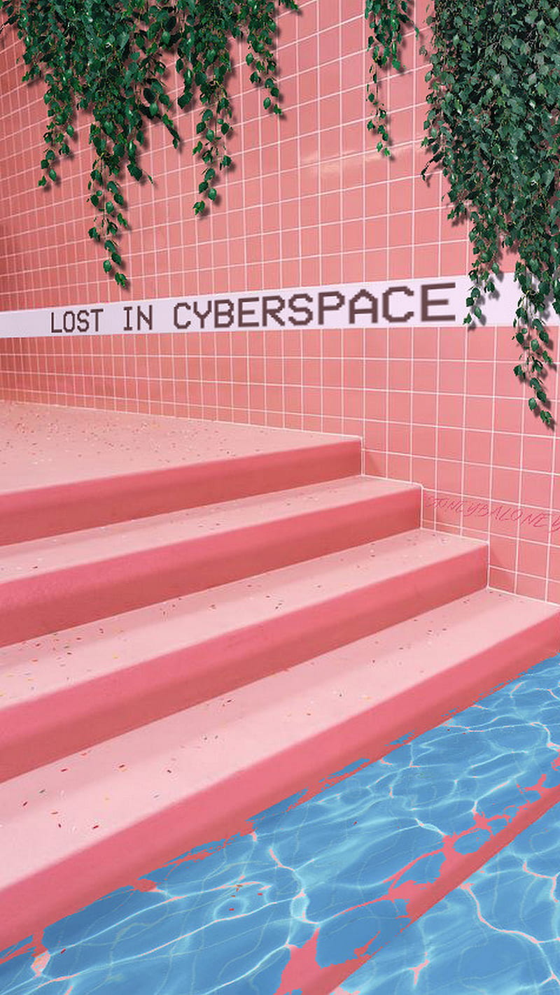 lost, aesthetic, pink, water, HD phone wallpaper