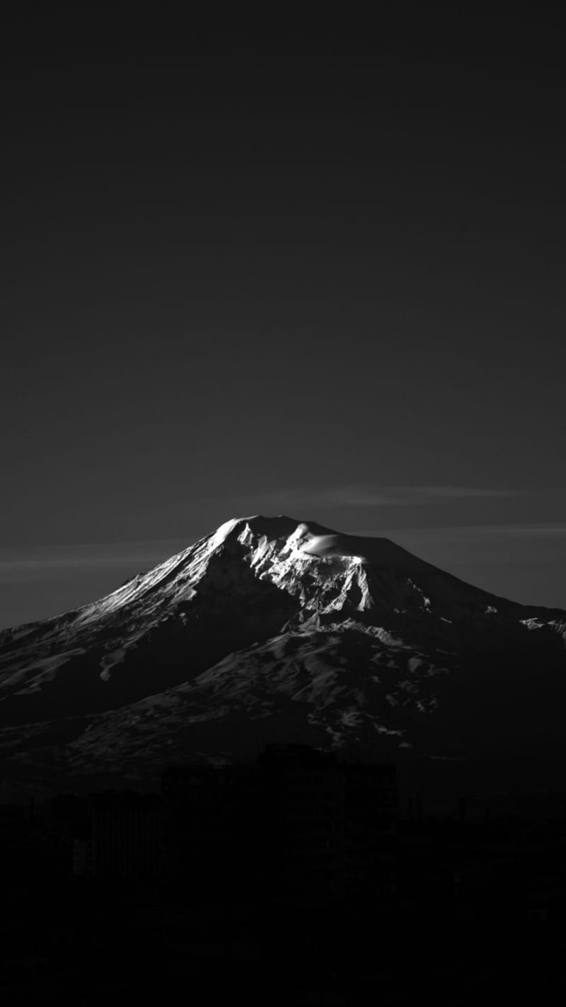 Dark Mountain, bonito, black, iphone, landscape, mountains, HD phone wallpaper