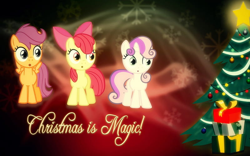 MAGIC CHRISTMAS, christmas, holiday, my little pony, mlp, cmc, sweetie