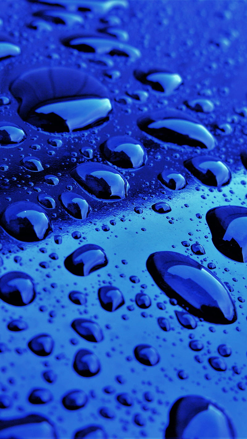 Gotas, gota, superficie, azul, agua, 3d, macro, lluvia, Fondo de pantalla  de teléfono HD | Peakpx