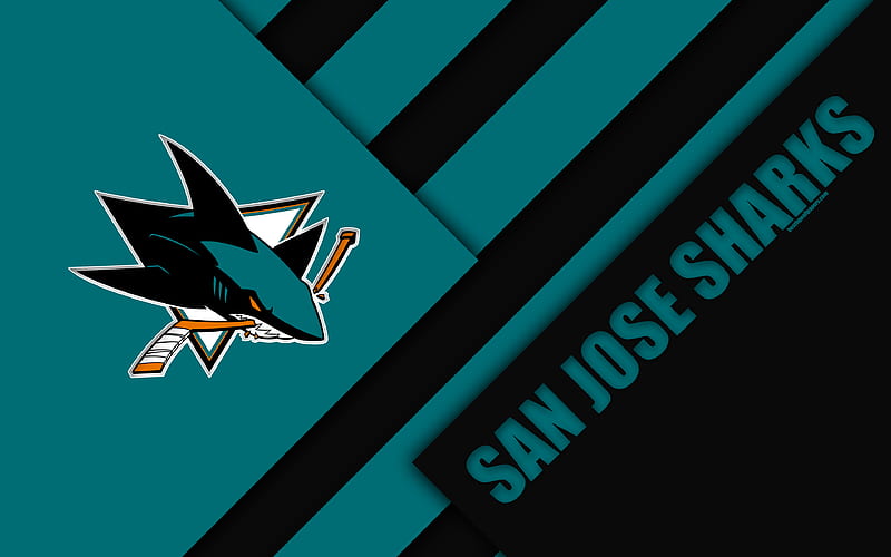 San Jose Sharks Vector Logo Isolated on Blue-green Teel Background.NHL.  Editorial Photo - Illustration of arena, brand: 142868846