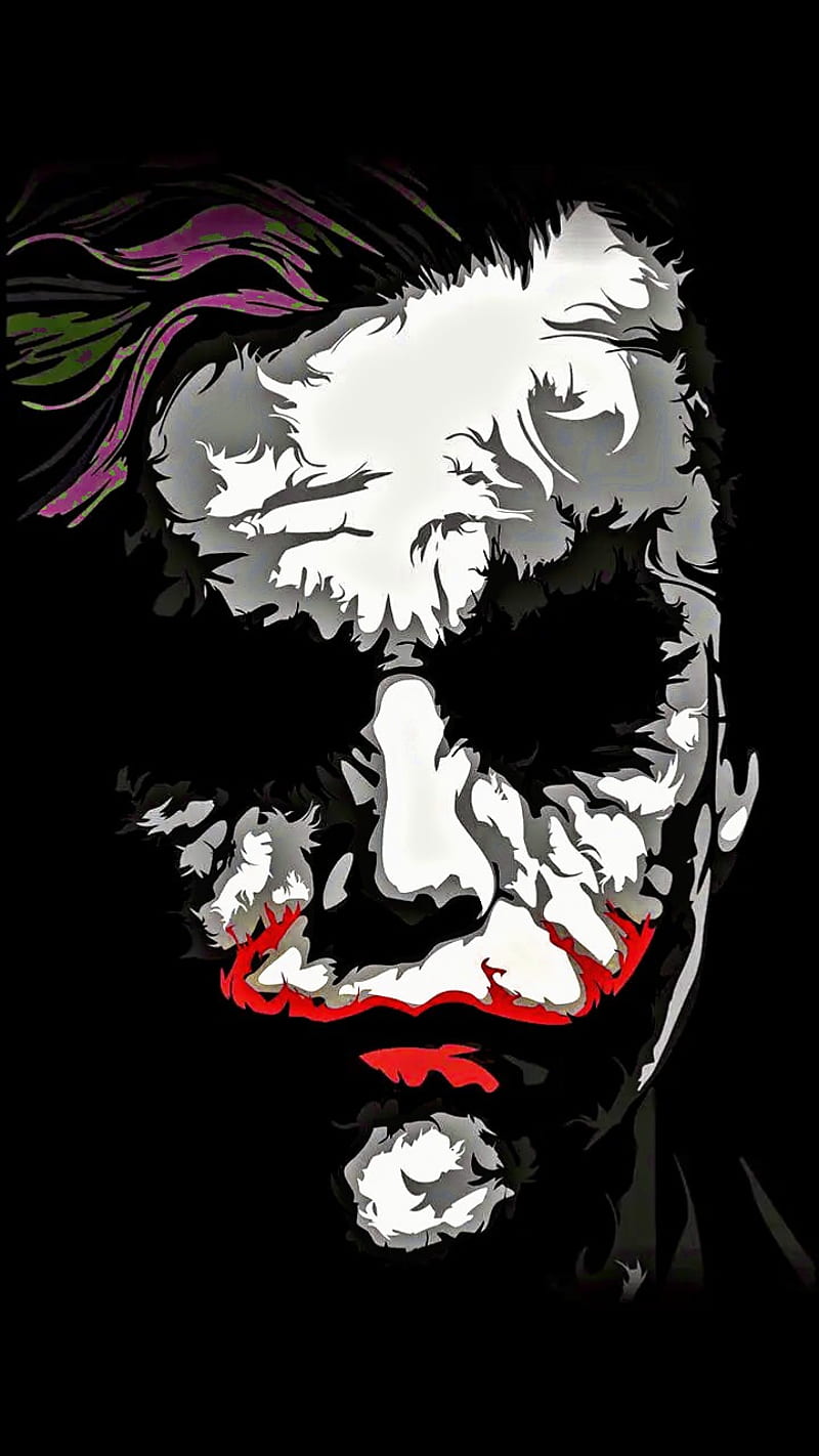 Joker, black, HD phone wallpaper | Peakpx