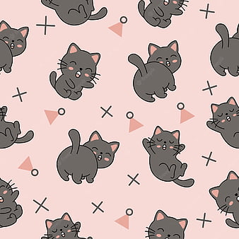 Premium Vector  Cute cat kitten with heart cartoon doodle