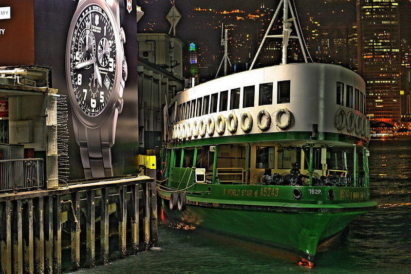 Hong Kong Star Ferry, hong kong, boat, ferry, china, HD wallpaper