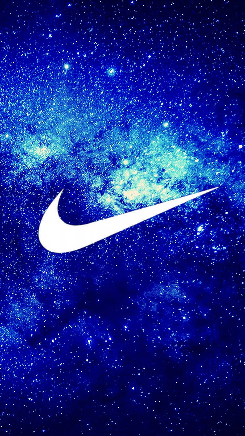Nike space, air, max, blue, black, logo, HD phone wallpaper