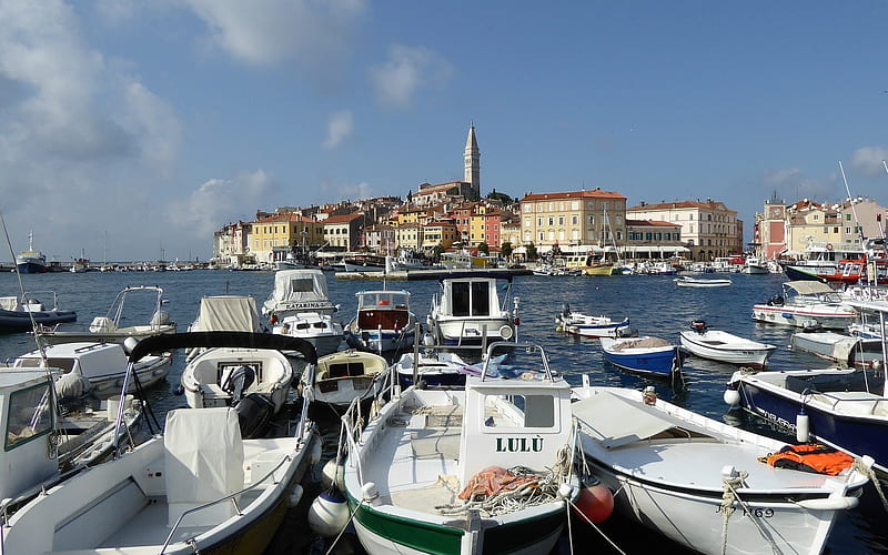 Boats in Croatia, Croatia, marina, boats, Southern Europe, HD wallpaper