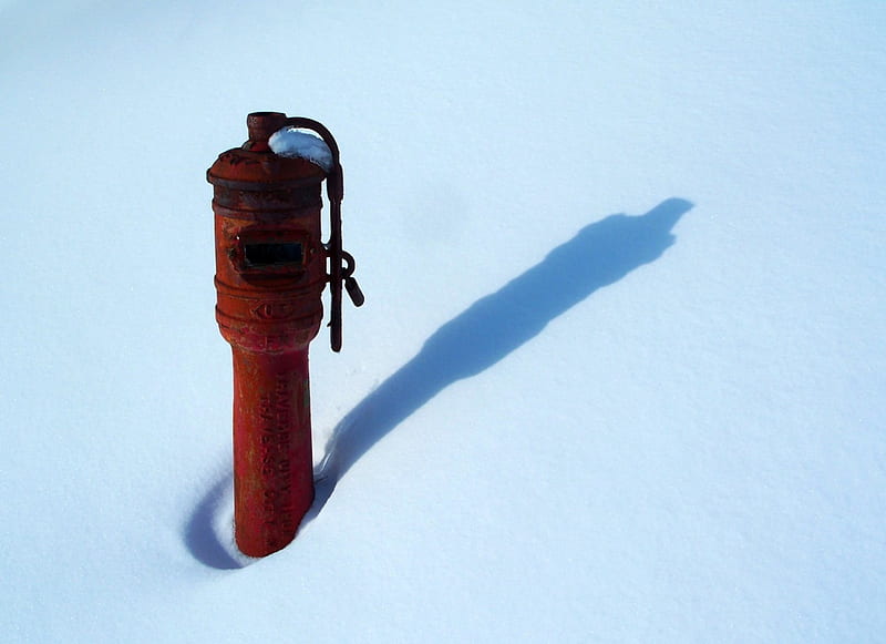 fire hydrant in the snow, fire, red, snow, hydrant, HD wallpaper