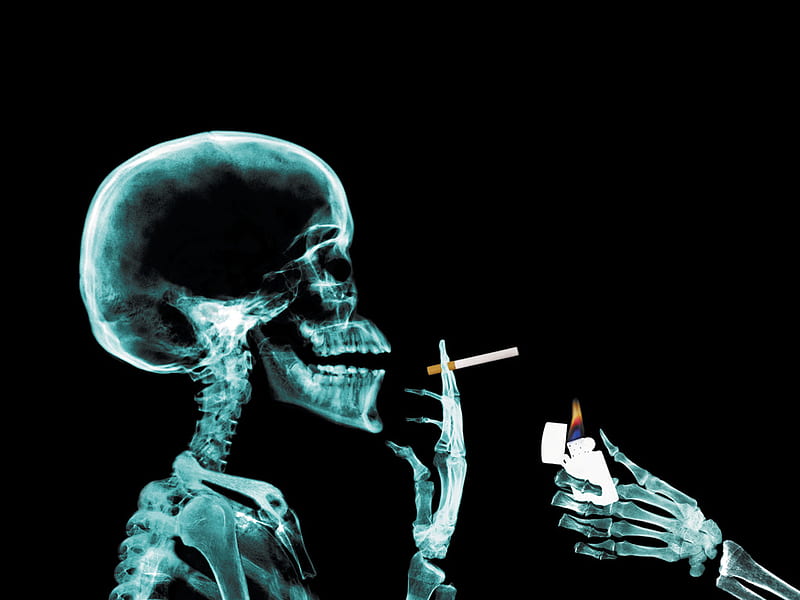 Smoking Kills, art, smoking, abstract, x-ray, HD wallpaper