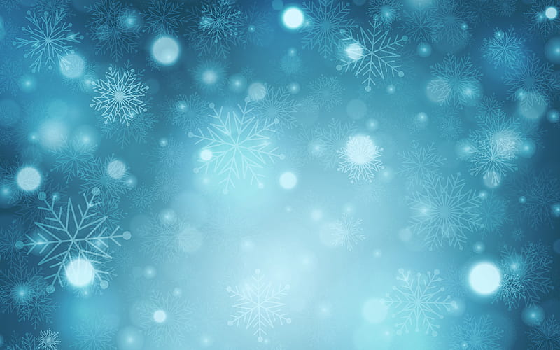 blue background with snowflakes Christmas, New Year, snowflakes background, winter blue background, winter texture, Christmas Blue Background, HD wallpaper