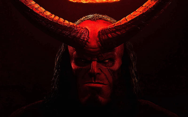 Hellboy Movie, art, poster, 2019 movie, David Harbour, Hellboy, action movie, HD wallpaper