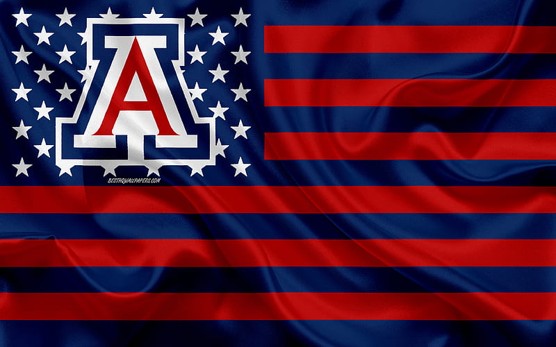 Arizona Wildcats, American football team, creative American flag, blue red  flag, HD wallpaper | Peakpx